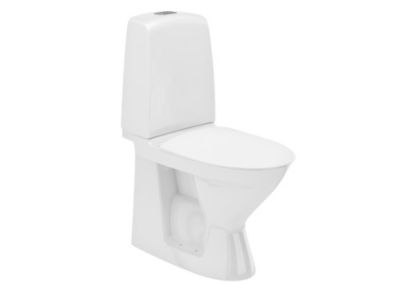Ifö Spira toilet 6260. Med lukket S-lås. Rimfree. Hvid