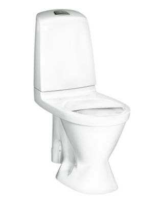 Gustavsberg Nautic Toilet 1591 Ceramicplus. Åben S-lås og stor fod. Hygienic Flush
