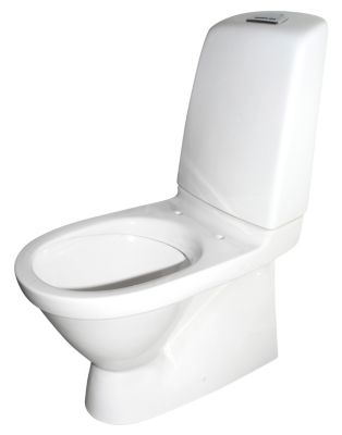 Gustavsberg Nautic 1500 toilet. Med åben skyllerand. Skjult S-lås og Hygienic Flush
