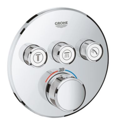 GROHE Smartcontrol termostat 3 funktioner til indbygning. Rund