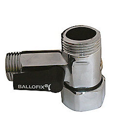 Broen Ballofix T-stykke med kontraventil 1/2 x 3/4''. Krom